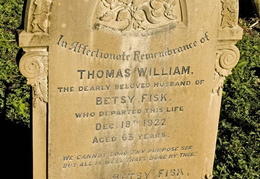 FISK Thomas William 1922 and Besty his wife 1934